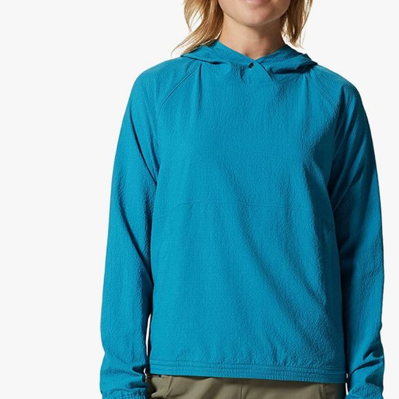 Mountain Hardwear Women's Sunshadow Long Sleeve Hoody Blue - Picture 6 of 6